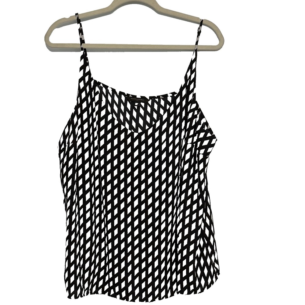 Banana Republic Cami Retro Geometric Minimalist Business Casual Capsule XXL Tank